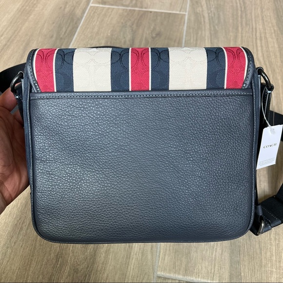 Coach Thompson Small Map Bag In Signature Jacquard With Stripes - Picture 3 of 9